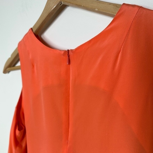 Amanda Uprichard Coral 100% Silk Sleeveless Shift Dress Small - Picture 4 of 5